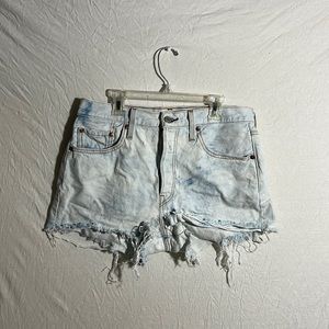 Distressed women’s 501 Levi’s shorts, medium